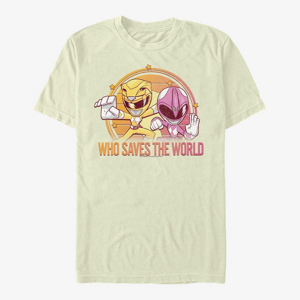 Queens Hasbro Power Rangers - Who Saves The World Men's T-Shirt Natural