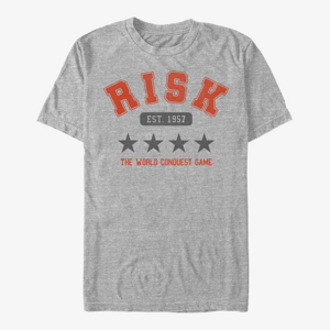 Queens Hasbro Risk - Collegiate Risk Unisex T-Shirt Heather Grey