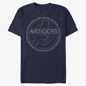 Queens Marvel Avengers Classic - Avengers Names Unisex T-Shirt Navy Blue