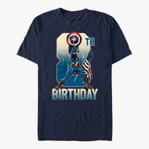 Queens Marvel Avengers Classic - Capt America 8th Bday Unisex T-Shirt Navy Blue