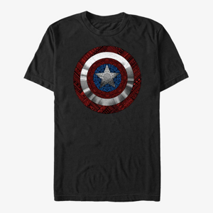 Queens Marvel Avengers Classic - Detailed Shield Unisex T-Shirt Black