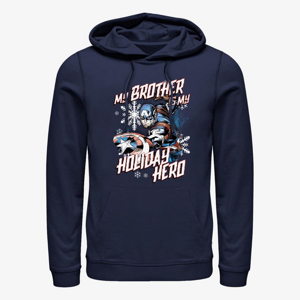 Queens Marvel Avengers Classic - Holiday Brother Capt Unisex Hoodie Navy Blue