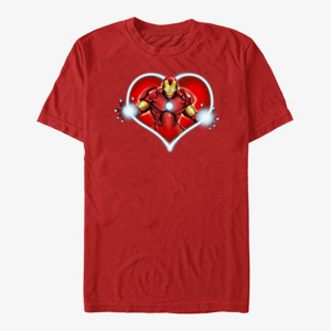 Queens Marvel Avengers Classic - Iron Heart Blast Unisex T-Shirt Red