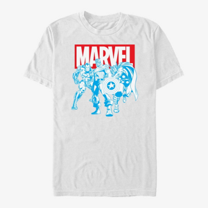 Queens Marvel Avengers Classic - Red White Blue Avengers Men's T-Shirt White