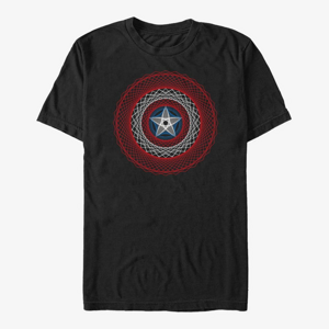 Queens Marvel Avengers Classic - String Shield Unisex T-Shirt Black