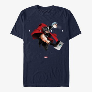 Queens Marvel Avengers Classic - Thor Shapes Unisex T-Shirt Navy Blue