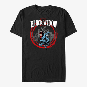 Queens Marvel Avengers Classic - Widow in Circle Unisex T-Shirt Black