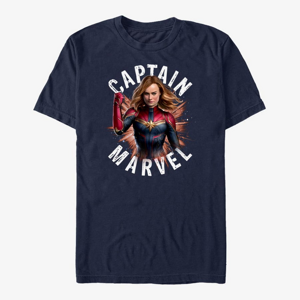 Queens Marvel Avengers: Endgame - Cap Marvel Burst Unisex T-Shirt Navy Blue