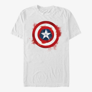 Queens Marvel Avengers: Endgame - Captain America Spray Logo Men's T-Shirt White