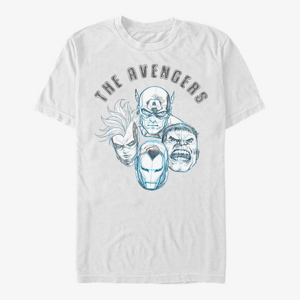 Queens Marvel - Avengers Sketch Unisex T-Shirt White