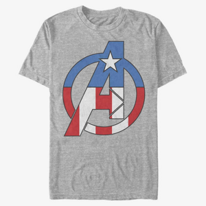 Queens Marvel Classic - Avenger Captain America Men's T-Shirt Heather Grey