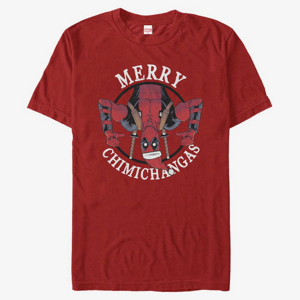 Queens Marvel Deadpool - Merry Chimichangas Unisex T-Shirt Red
