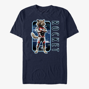 Queens Marvel Guardians Of The Galaxy - Rocket Armor Solo Box Men's T-Shirt Navy Blue