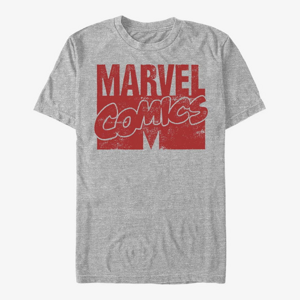 Queens Marvel - LOGO DISTRESSED Men's T-Shirt Heather Grey