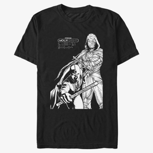 Queens Marvel Moon Knight - Mk Line Art Duo Unisex T-Shirt Black