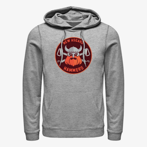 Queens Marvel Thor: Love and Thunder - Hammers Badge Unisex Hoodie Heather Grey