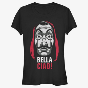 Queens Netflix Money Heist - Bella Ciao Mask Women's T-Shirt Black