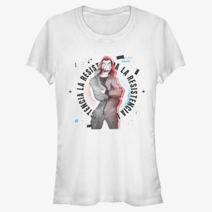 Queens Netflix Money Heist - La Resistencia Badge Women's T-Shirt White