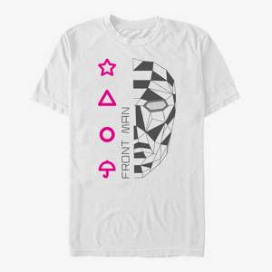 Queens Netflix Squid Game - Front Man Line Art Unisex T-Shirt White
