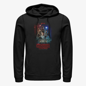 Queens Netflix Stranger Things - Classic Illustrated Poster Unisex Hoodie Black