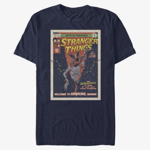 Queens Netflix Stranger Things - Comic Cover Men's T-Shirt Navy Blue