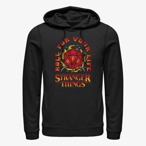 Queens Netflix Stranger Things - Fire and Dice Unisex Hoodie Black