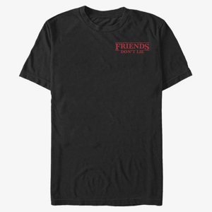 Queens Netflix Stranger Things - Friends Pocket Unisex T-Shirt Black