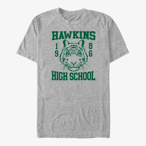 Queens Netflix Stranger Things - Hawkins High School 1986 Men's T-Shirt Heather Grey