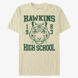 Queens Netflix Stranger Things - Hawkins High Tiger 1983 Men's T-Shirt Natural