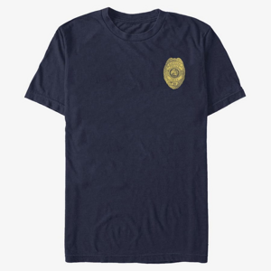 Queens Netflix Stranger Things - Hawkins Police Badge Unisex T-Shirt Navy Blue