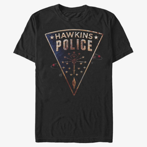 Queens Netflix Stranger Things - Hawkins Police Rats Unisex T-Shirt Black