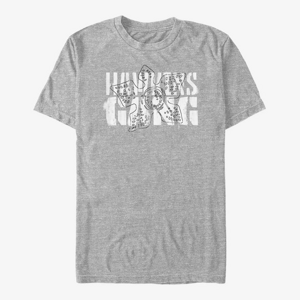Queens Netflix Stranger Things - Hawkins Stencil Unisex T-Shirt Heather Grey