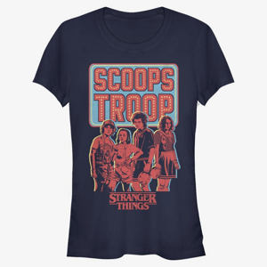 Queens Netflix Stranger Things - Scoop Troop Women's T-Shirt Navy Blue