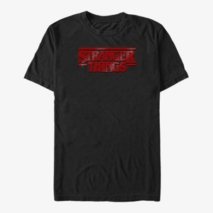 Queens Netflix Stranger Things - Sparkly ST Logo Unisex T-Shirt Black