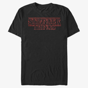 Queens Netflix Stranger Things - Stranger Neon Logo Unisex T-Shirt Black