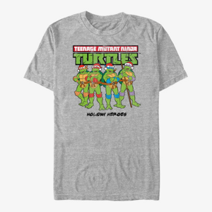 Queens Nickelodeon Teenage Mutant Ninja Turtles - Christmas Logo Unisex T-Shirt Heather Grey