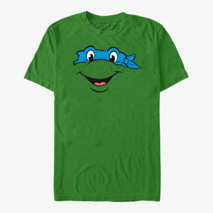 Queens Nickelodeon Teenage Mutant Ninja Turtles - Leo Big Face Unisex T-Shirt Kelly Green