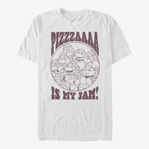 Queens Nickelodeon Teenage Mutant Ninja Turtles - PIZZA IS MY JAM Unisex T-Shirt White