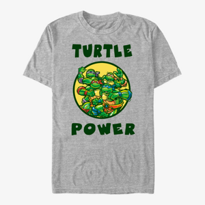 Queens Nickelodeon Teenage Mutant Ninja Turtles - Turtle Power Tee Unisex T-Shirt Heather Grey