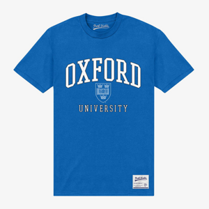 Queens Park Agencies - Oxford University Crest Unisex T-Shirt Royal Blue