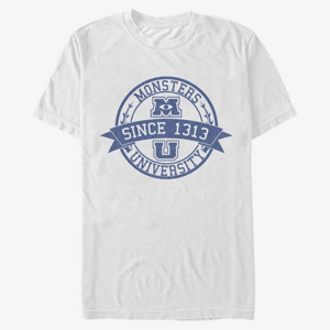 Queens Pixar Monster's Inc. - MU Vintage Logo Unisex T-Shirt White