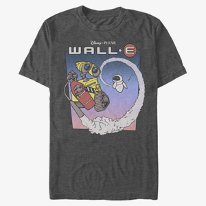 Queens Pixar Wall-E - Walle and Eve in Space Men's T-Shirt Dark Heather Grey