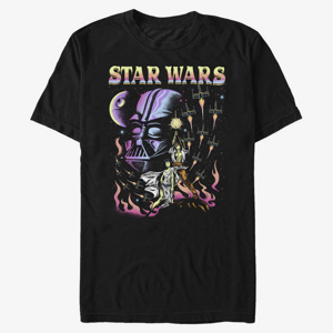Queens Star Wars: A New Hope - Blacklight Dark Side Unisex T-Shirt Black