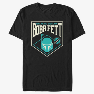 Queens Star Wars Book of Boba Fett - Galactic Outlaw Badge Unisex T-Shirt Black