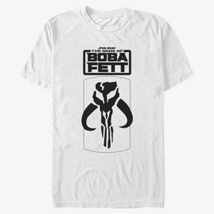 Queens Star Wars Book of Boba Fett - Mandalorian Skull Logo Unisex T-Shirt White
