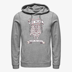 Queens Star Wars: Classic - Be Mine Falcon Unisex Hoodie Heather Grey