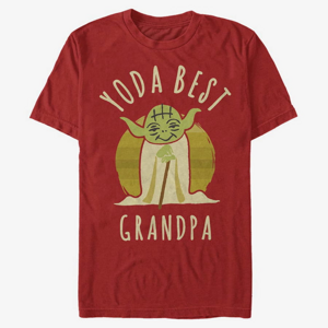 Queens Star Wars: Classic - Best Grandpa Yoda Says Unisex T-Shirt Red