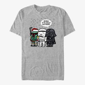 Queens Star Wars: Classic - Boba It's Cold Unisex T-Shirt Heather Grey
