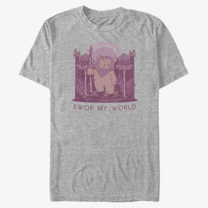 Queens Star Wars: Classic - Ewok My World Unisex T-Shirt Heather Grey