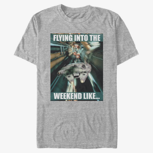 Queens Star Wars: Classic - Flying Into The Weekend Unisex T-Shirt Heather Grey